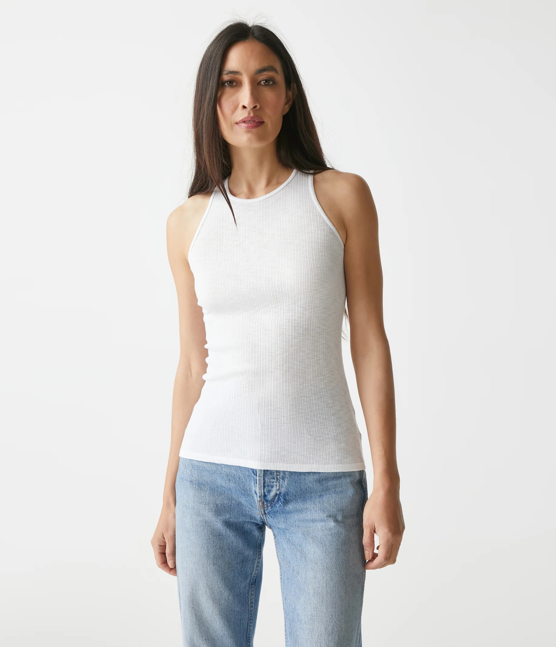 Alana Ribbed Halter Tank | MichaelStars.com