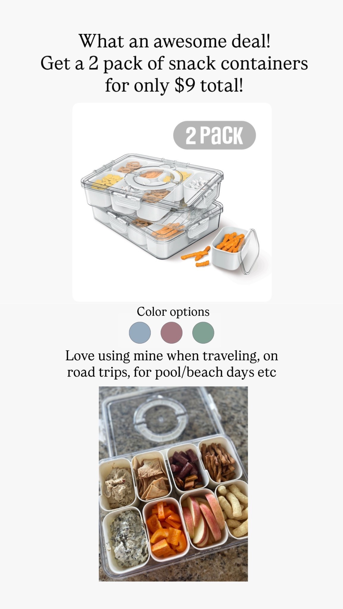 Snack containers
Snackle box 


#LTKFindsUnder50 #LTKSaleAlert #LTKHome