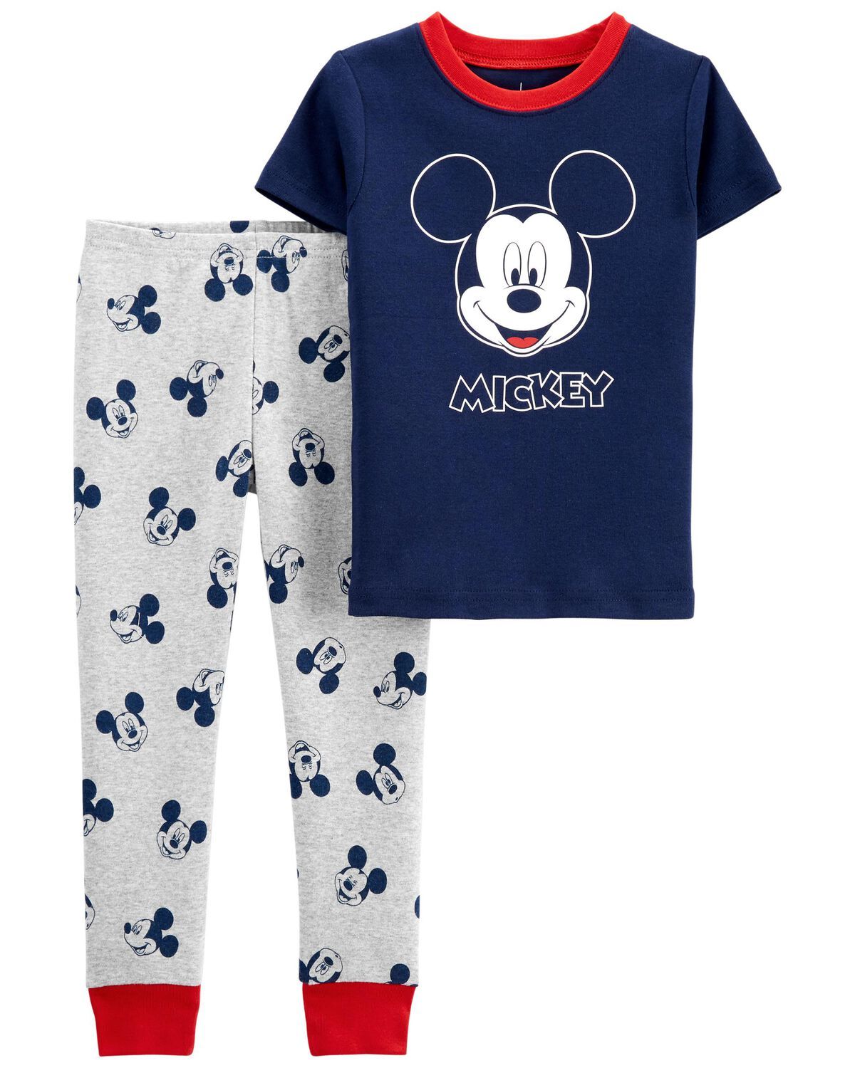 Navy/Heather Toddler 2-Piece Mickey Mouse 100% Snug Fit Cotton Pajamas | carters.com | Carter's