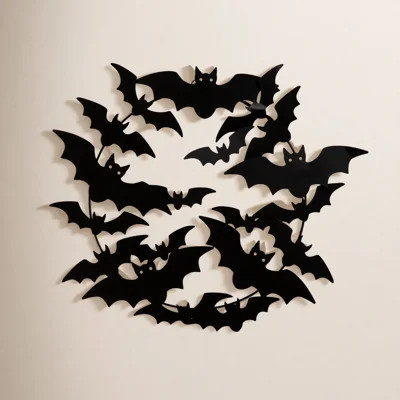 The Holiday Aisle® 19" Bat Halloween Wreath | Wayfair North America