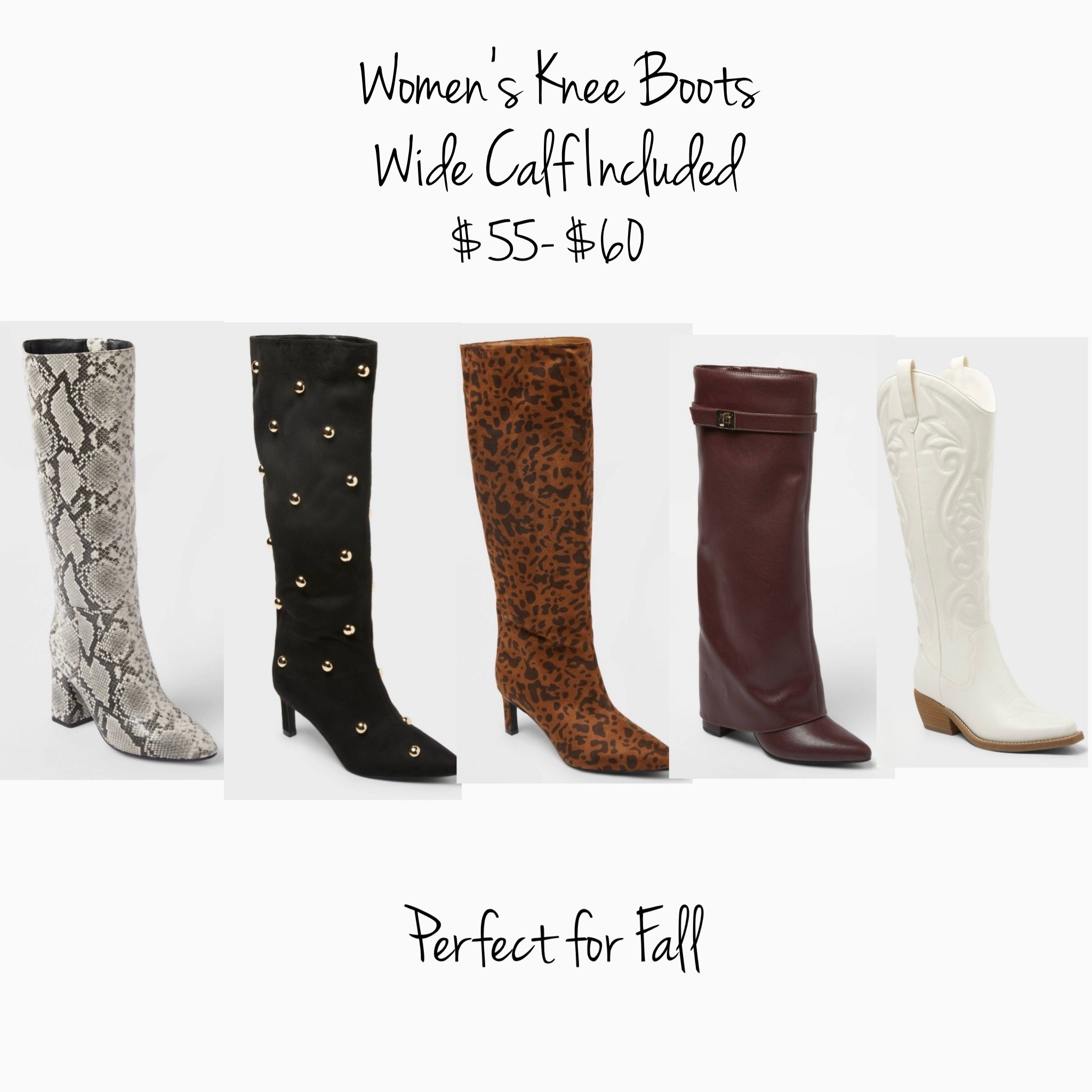 knee-high boots, animal print boots, leopard boots, western boots, fall boots, fall outfit ideas, wide calf boots, embellished studded boots, fall fashion 

#LTKSeasonal #LTKShoeCrush