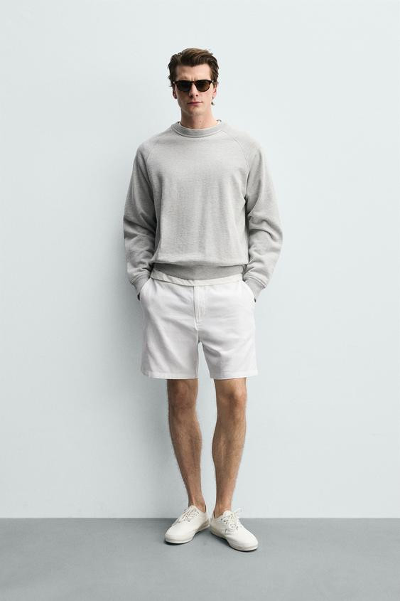 REGULAR FIT TEXTURED BERMUDA SHORTS | Zara UK