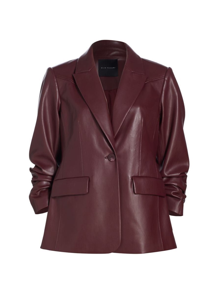 The Amber Vegan Leather Blazer | Saks Fifth Avenue