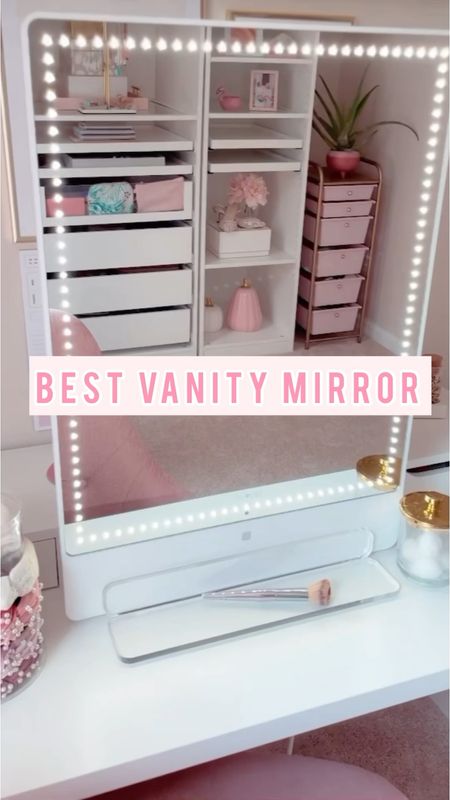 Vanity mirror vanity organization 
#amazon #amazonhome #beautyorganization #makeuptable #vanity #lightupmirror #organization #walmartfinds #walmarthome #organization 

#LTKstyletip #LTKU #LTKbeauty