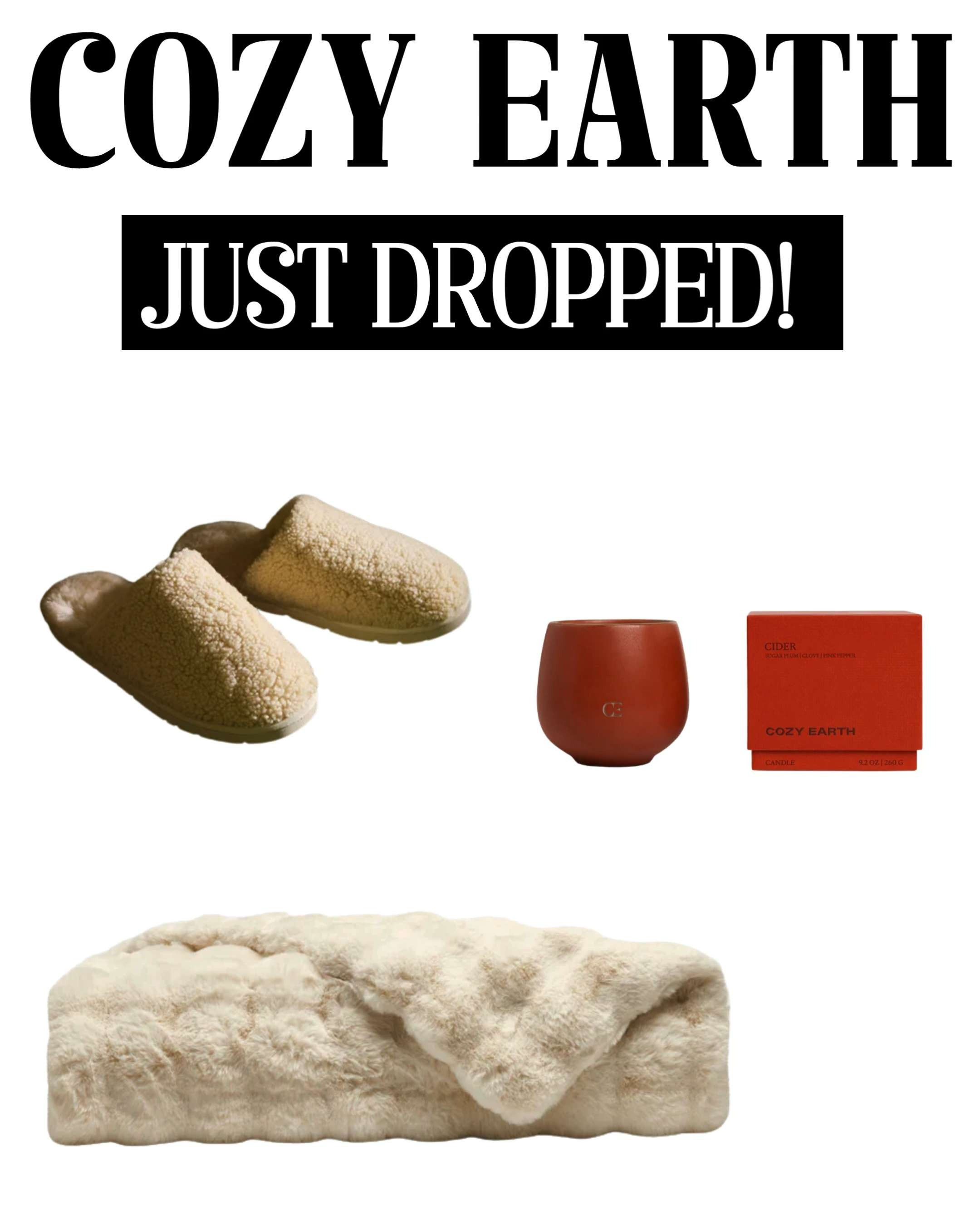 🩷 Stay extra cozy this winter with the ultimate trio from Cozy Earth — the Puffy Sheep Slippers, Cider Candle with dreamy notes of Sugarplum, Clove & Pink Pepper, and the snuggly Bubble Cuddle Blanket! ✨ It’s giving luxury comfort, soft vibes, and all the cozy feels. Perfect for chilly nights and self-care days! ☕🕯️💫

#LTKhome #LTKholiday #LTKcozy #LTKfinds #LTKwinter 

 #LTKGiftGuide #LTKHome #LTKSaleAlert