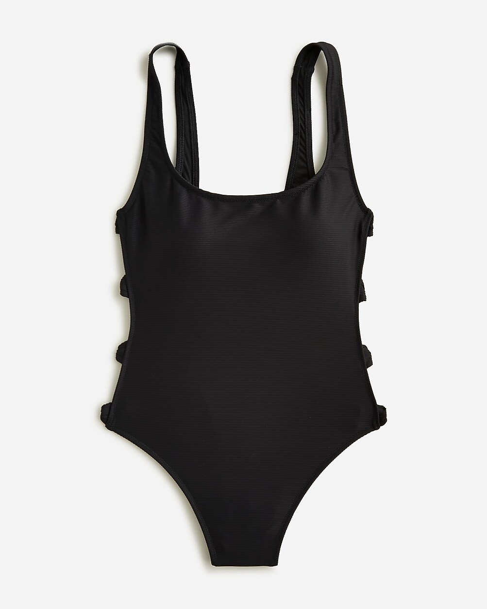 Ribbed side-bow one-piece swimsuit | J. Crew US