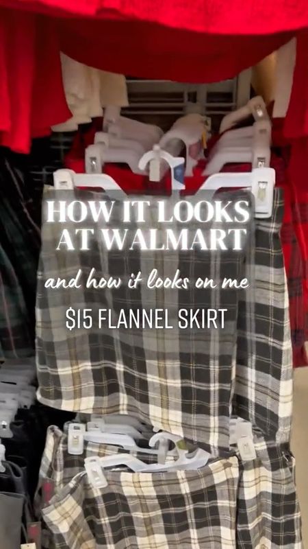 $15 Faux Wrap Flannel Plaid Skirt! Size up on this one #walmartpartner #walmartfashion #walmart 

#LTKunder50 #LTKstyletip #LTKSeasonal