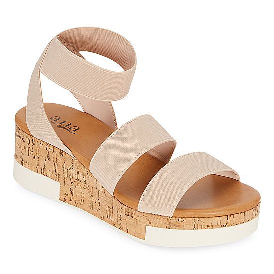 a.n.a Womens Eliza Wedge Sandals | JCPenney