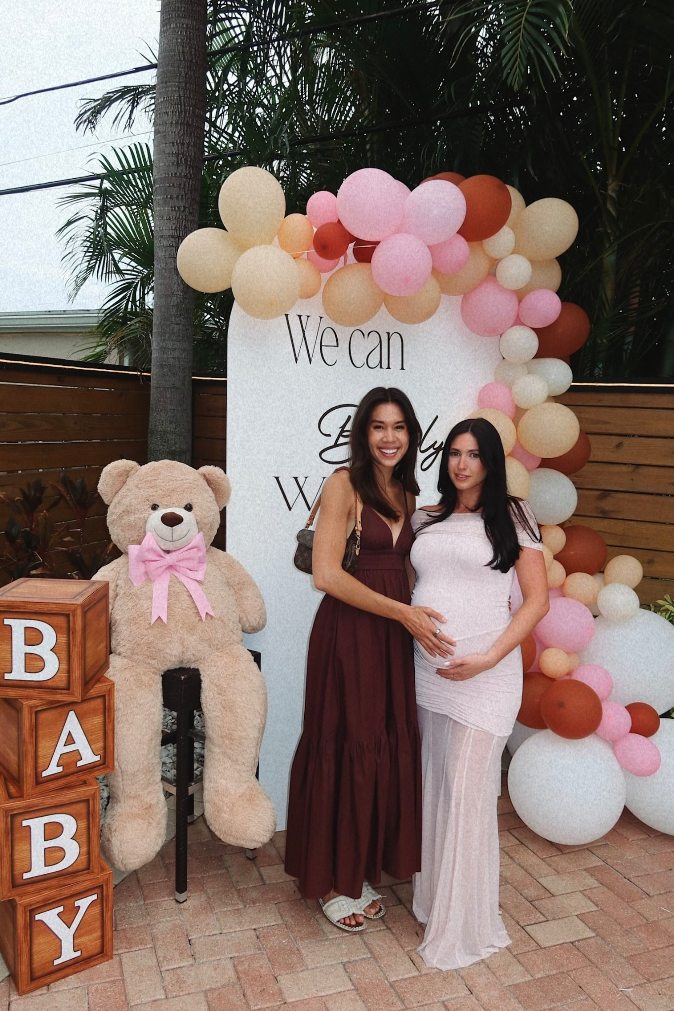 Baby shower brown maxi dress! 