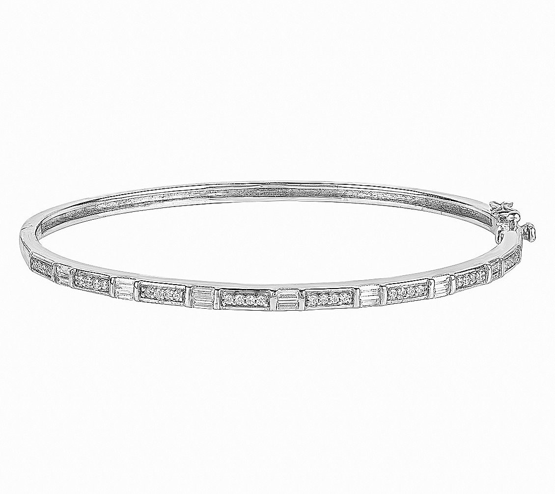 Affinity Diamonds 0.50 cttw Bangle, Sterling Silver | QVC