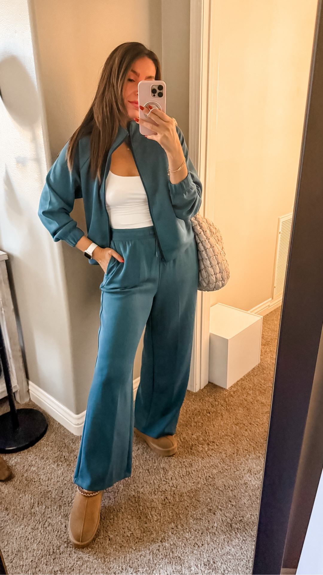 Size small jacket. Size medium tank and pants.

#LTKgrwm #LTKmomlife #LTKootd