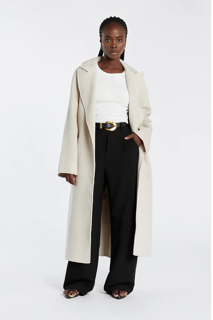 MATILDA BONE WOOL FELT COAT | DISSH