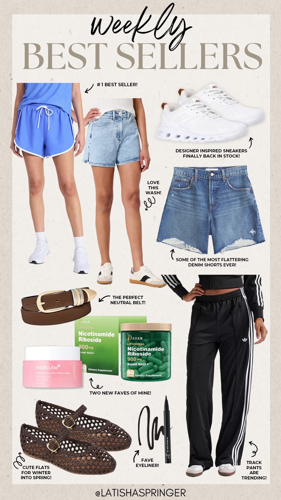 Last week’s best sellers!

#bestsellers

Weekly best sellers. Last weeks most loved. Walmart active shorts. Target fashion. Target denim shorts. Flattering denim shorts. Denim mom shorts. Abercrombie denim shorts. Beauty must haves. Wellness must haves. Affordable chic belt. Target belt. Walmart finds. Walmart designer inspired sneakers. ON cloud inspired sneakers. Spring trends. Trending for spring. Adidas track pants. Trendy spring flats  

#LTKActive #LTKSeasonal #LTKootd