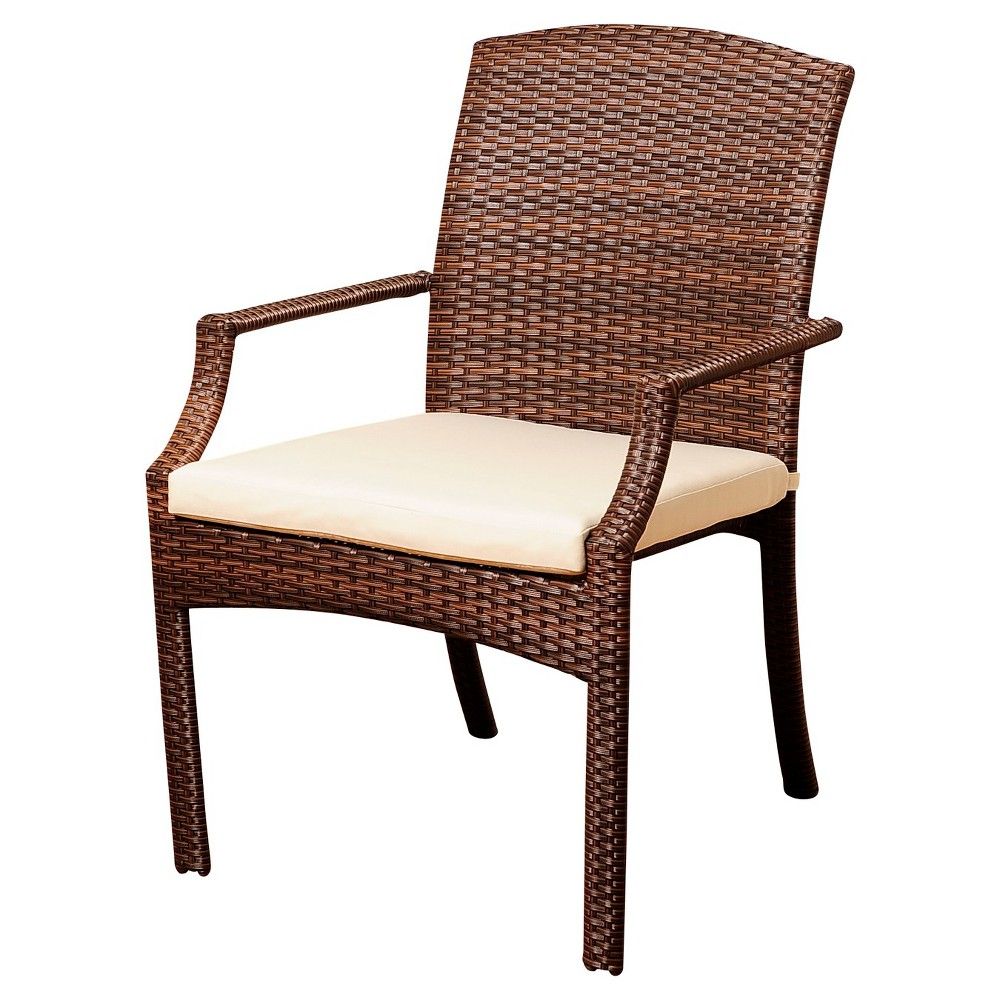 Miami Beach 4 pc Wicker Patio Dining Armchairs - Brown | Target