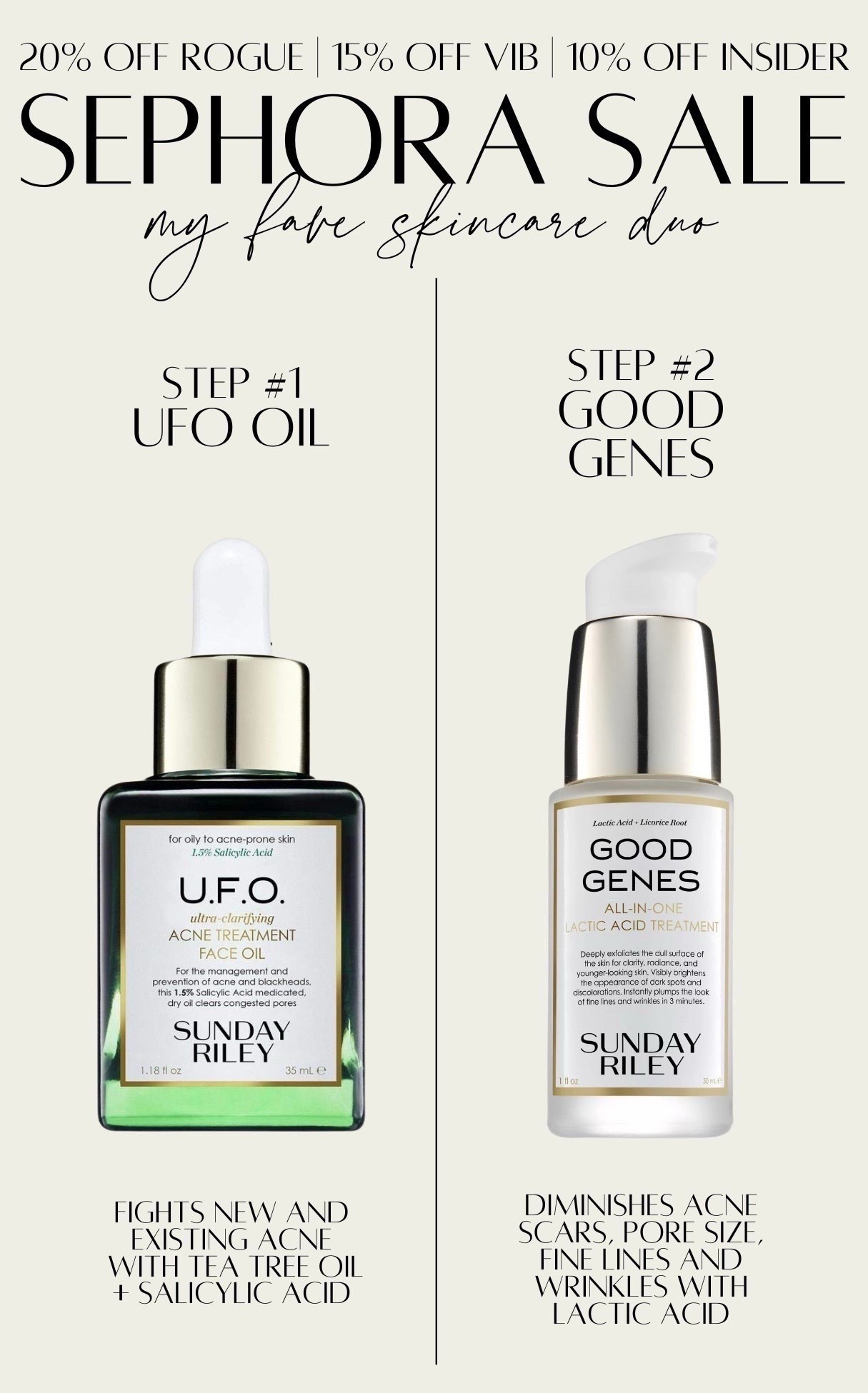 Sephora Sale skincare favorites! I’ve used this dynamic duo for years from Sunday Riley. Helps with active acne and residual scarring + pore size. Now is the time to stock up while it’s on sale! Code SPRINGSALE



#LTKSaleAlert #LTKBeauty #LTKgrwm