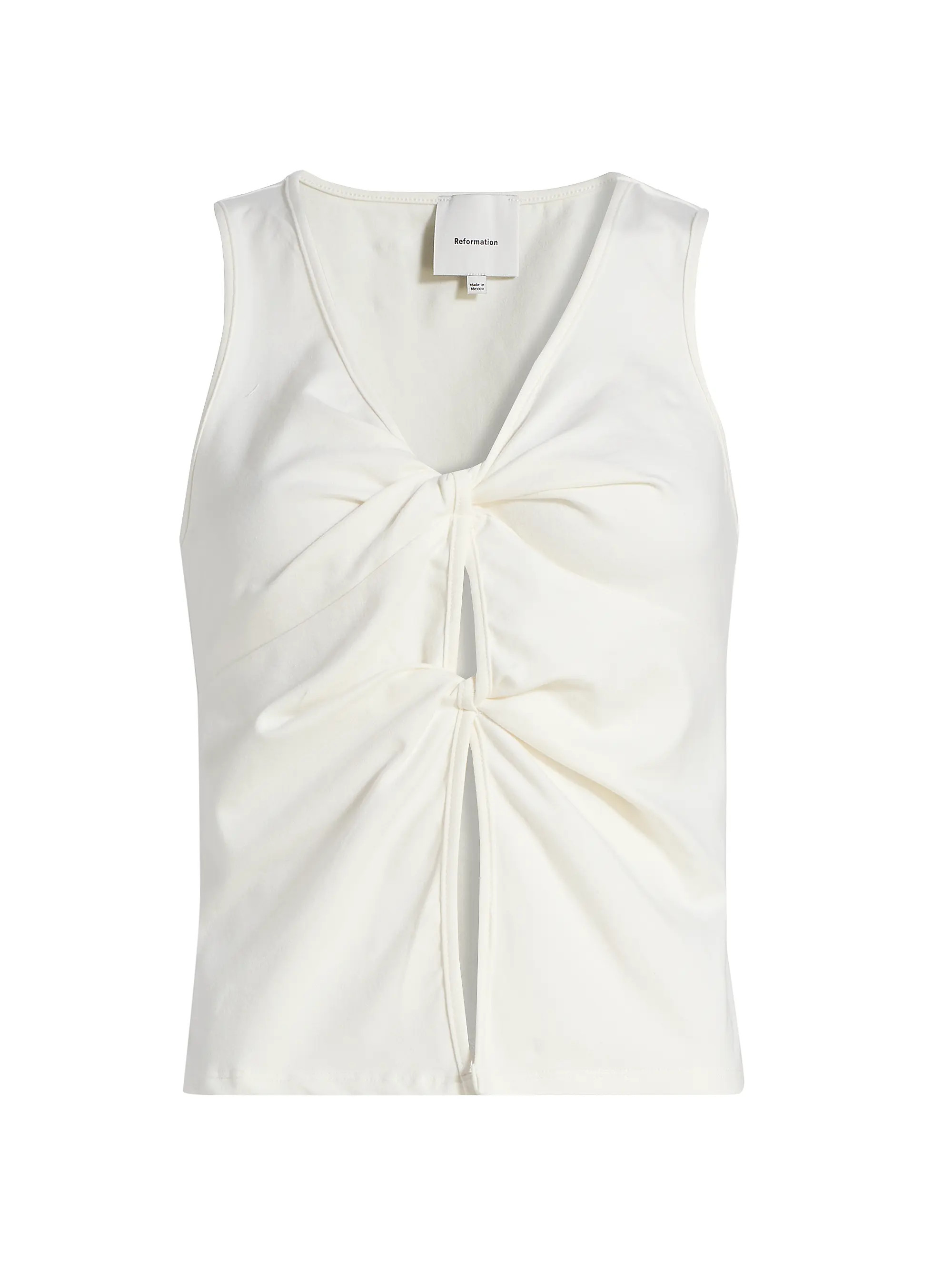 Tefi Sleeveless Stretch-Cotton Top | Saks Fifth Avenue