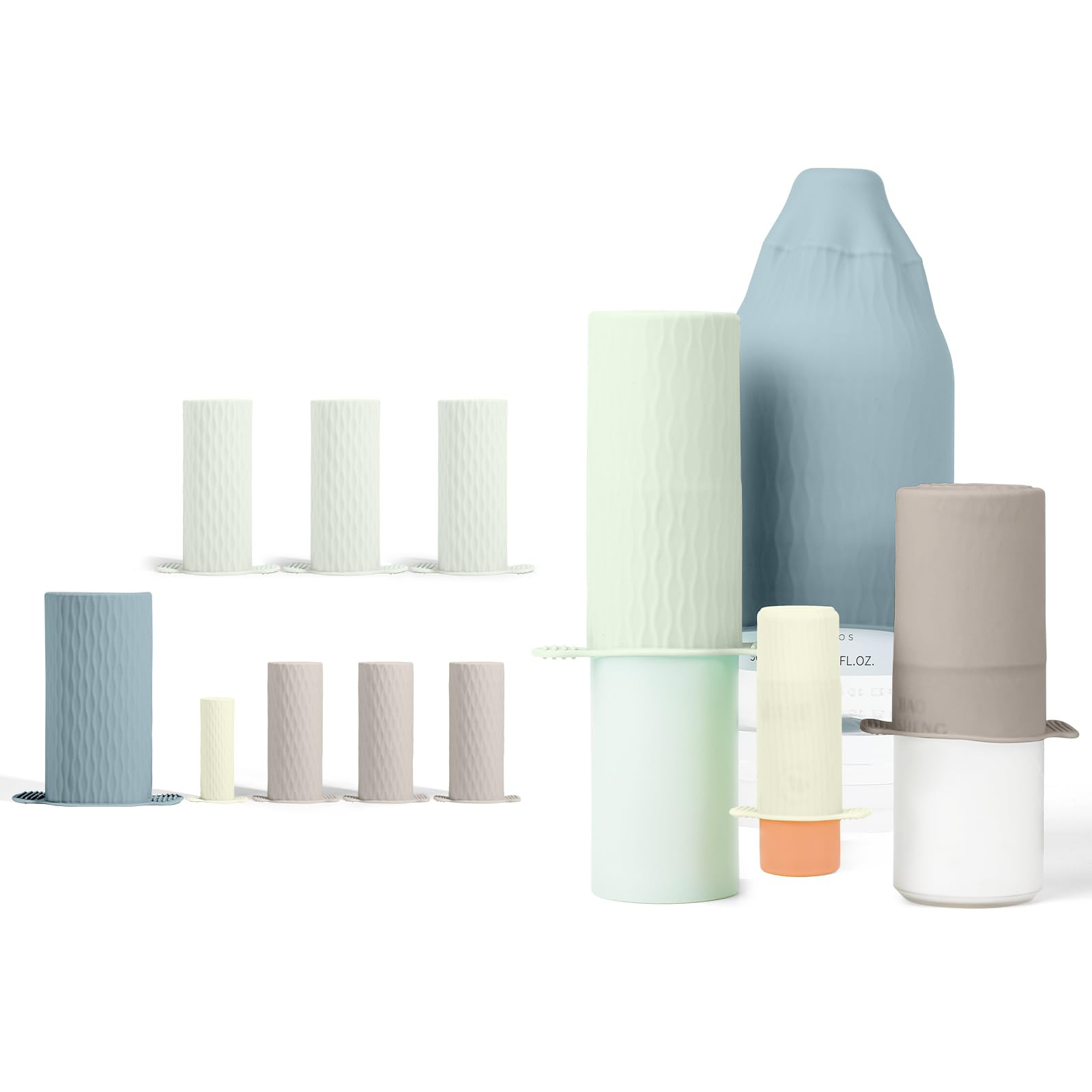 Bottle Covers for Travel, Leak Proof Elastic Sleeves, Travel Size Container Covers, Holiday Essen... | Amazon (US)