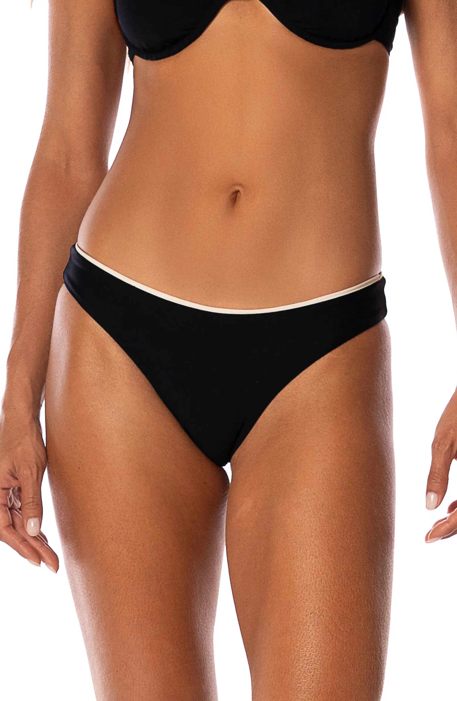 Midnight Black Reversible Bikini Bottoms | Nordstrom