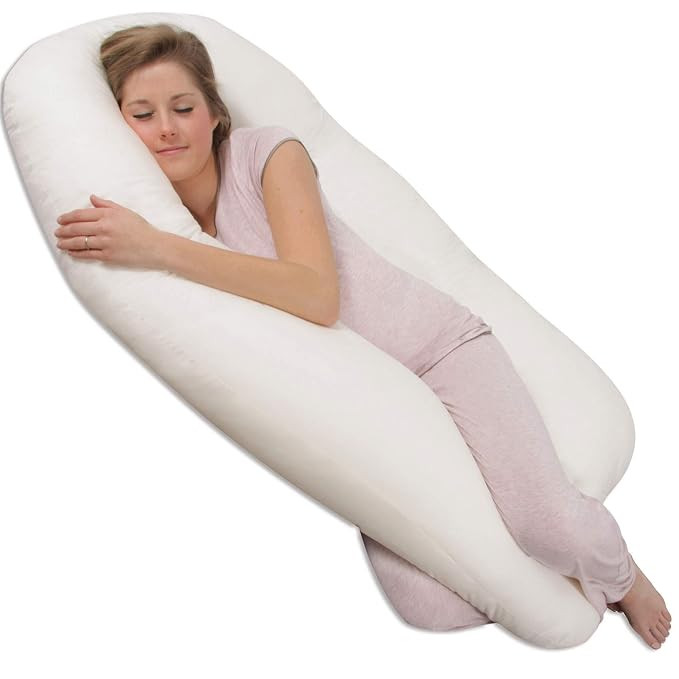 Leachco Back 'N Belly Pregnancy/Maternity Contoured Body Pillow, Ivory | Amazon (US)