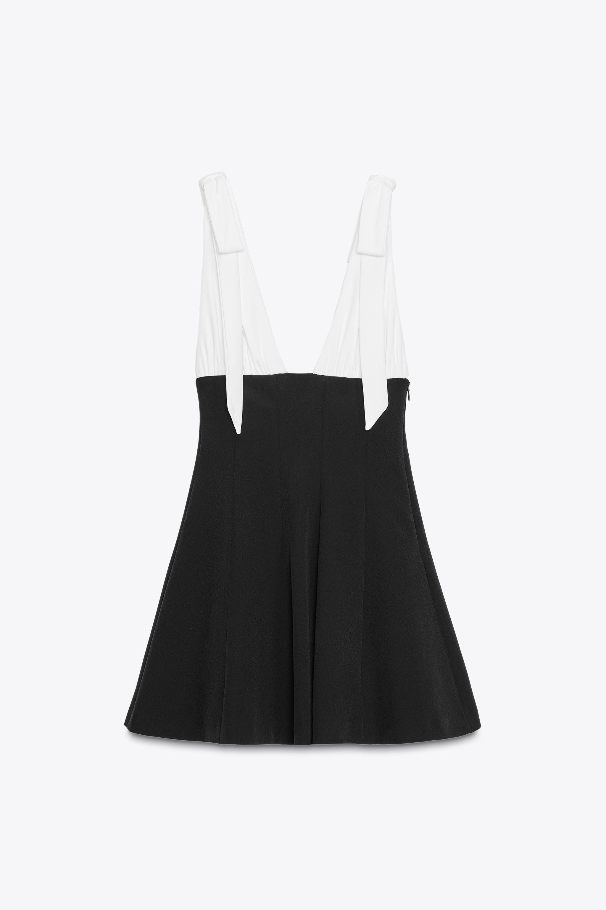 COMBINATION BOW SHORT DRESS | Zara US