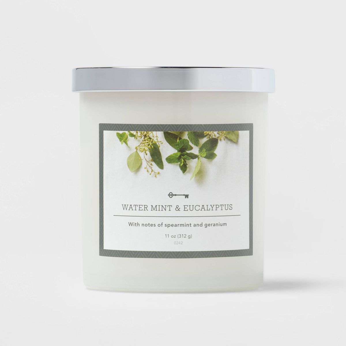 Milky Glass Water Mint & Eucalyptus Lidded Jar Candle 11oz - Threshold™ | Target