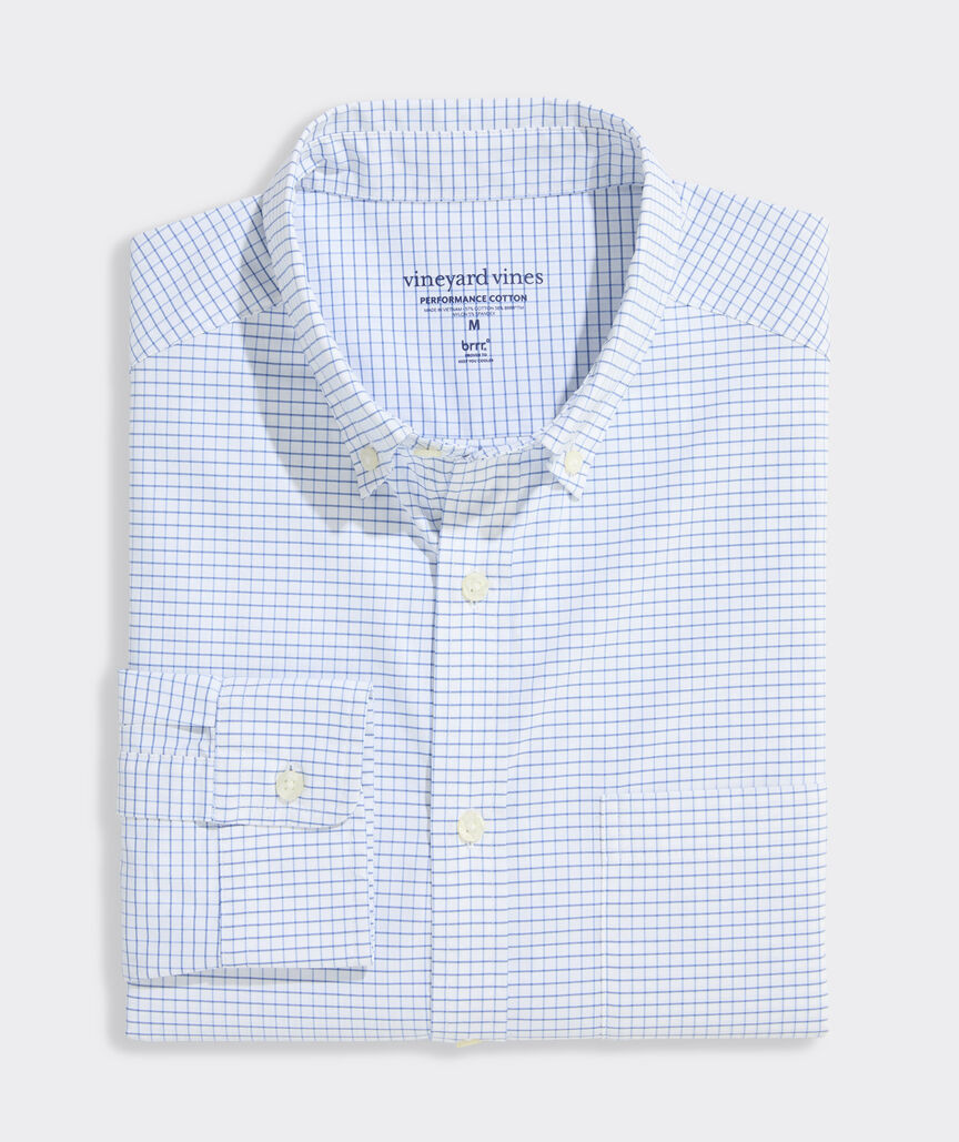 Performance Cotton Calabash Check Shirt | vineyard vines