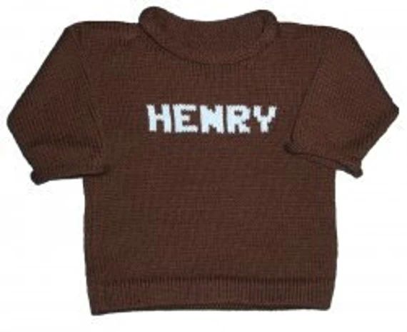 Custom Knits Name Pullover Sweater for Kids | Etsy | Etsy (US)