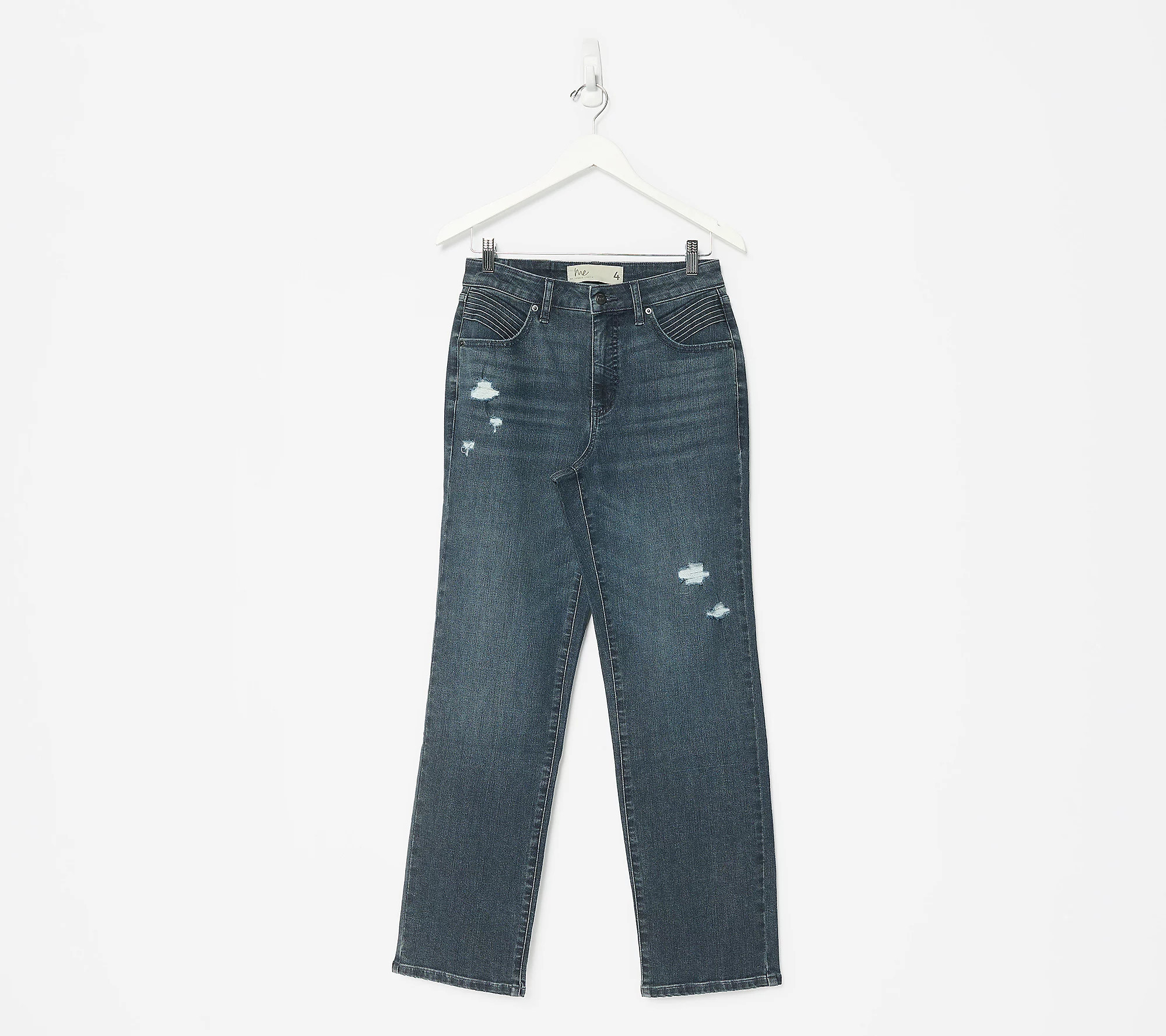 Me by Jennie Garth Regular Distressed Jeans- Indigo | QVC