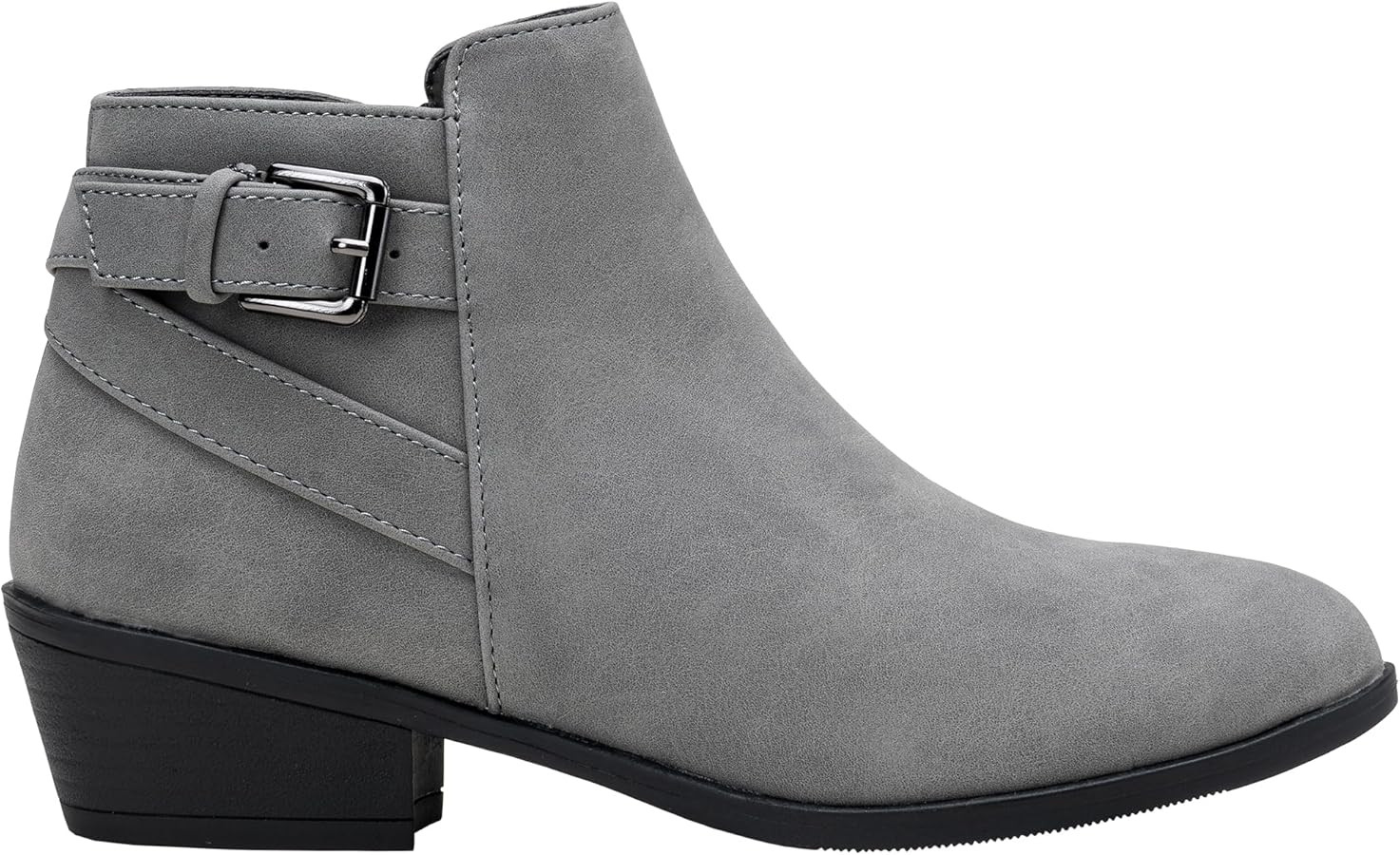 Vepose Women's Short Ankle Boots Low Heel, Western Cutout Perforated Booties | Amazon (US)