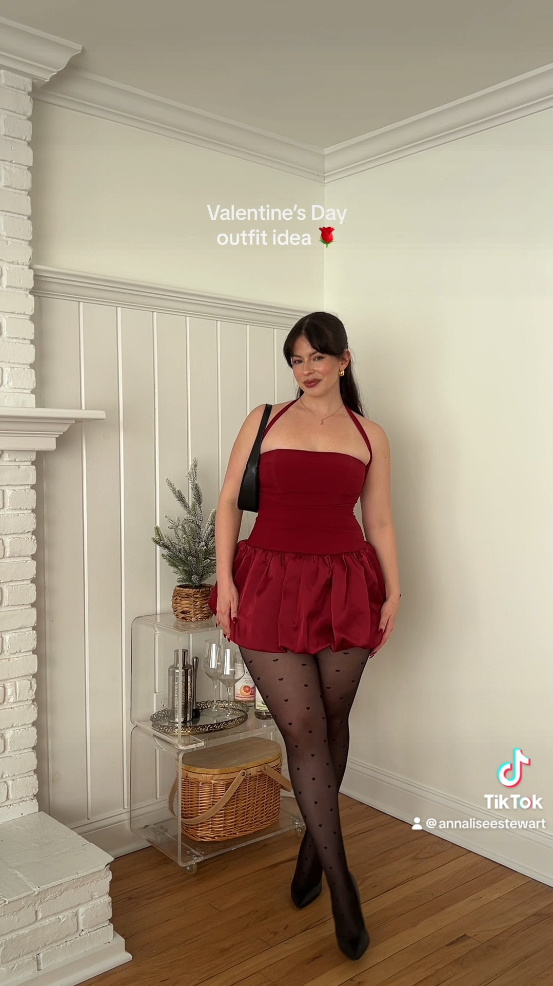 Valentine’s Day outfit idea 🌹

Wearing the dress in a size 10! If you’re curvy/have wider hips I’d order the longer length so you have more coverage! 

Tights: wearing XL, use code ANNALISE15 🫶🏻