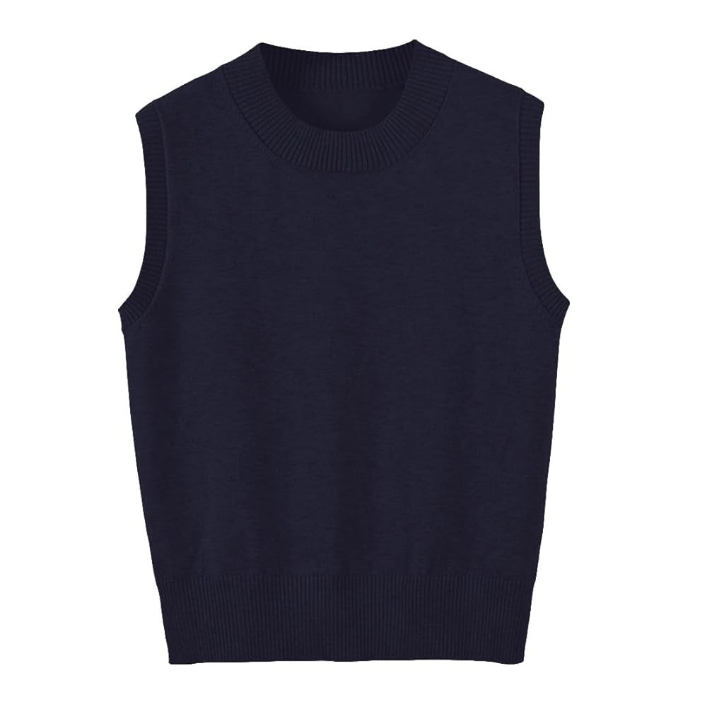 Women's Sweater Vest Crew Neck Sleeveless Pullover Sweater Classic Basic Solid Ribbed Knit Tank T... | Amazon (US)