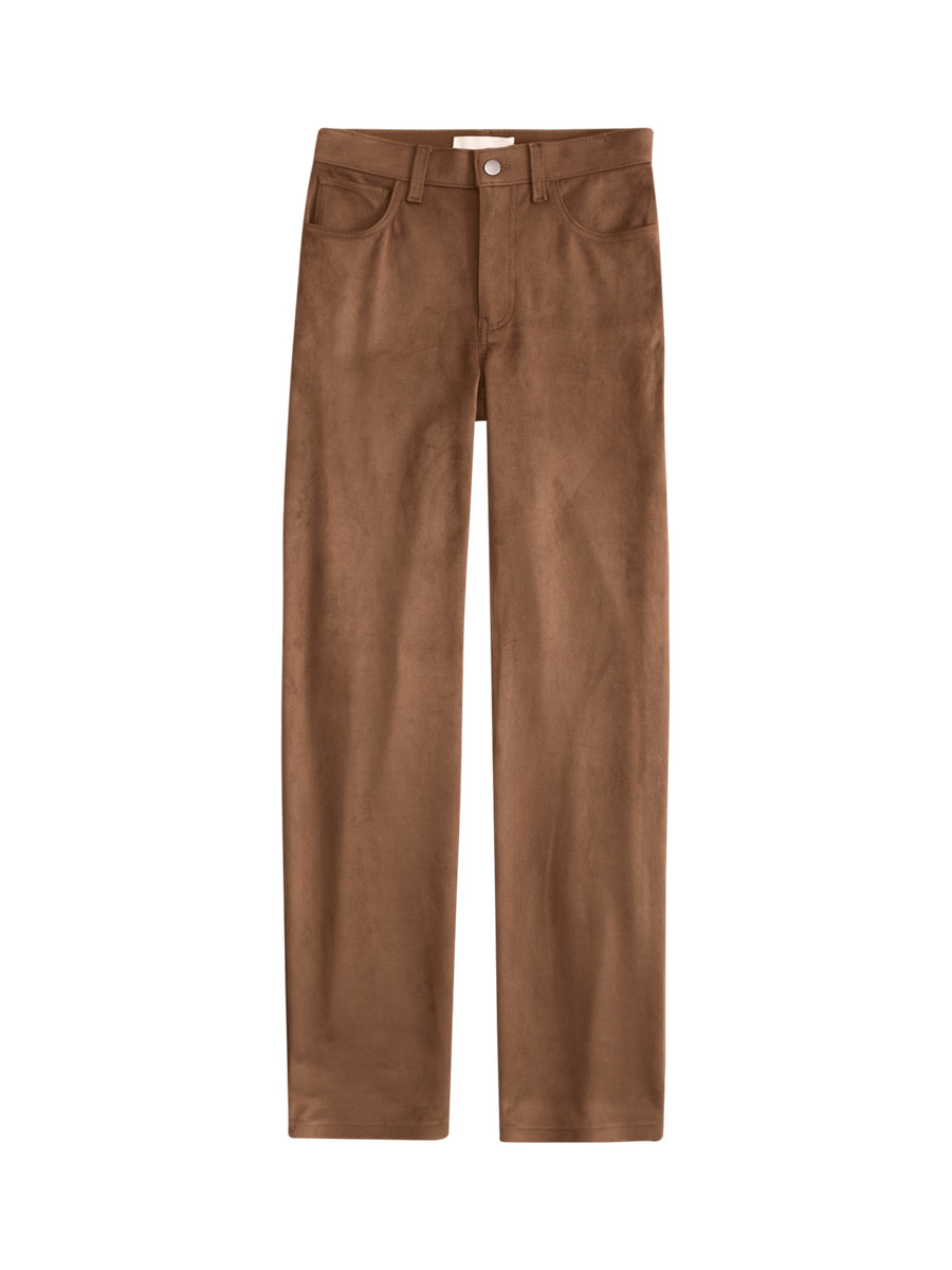 Wide-Leg High-Rise Vegan Suede Pant | Banana Republic Factory