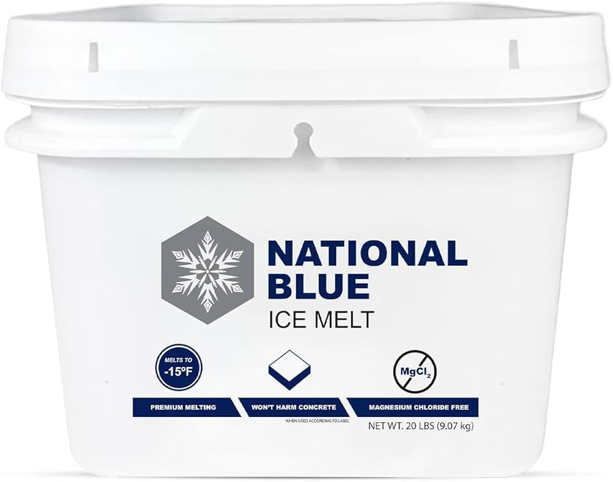 National Blue Ice Melt 20lb Bucket - Fast Acting Ice Melter - Pet, Plant and Concrete Friendly, E... | Amazon (US)