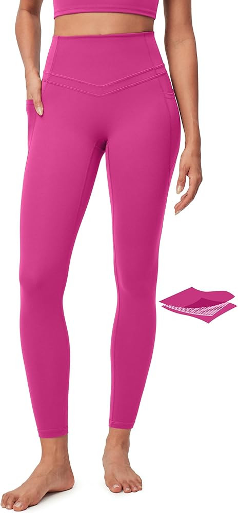 IUGA Compression Leggings with Pockets for Women Tummy Control Leggings No Front Seam Workout Hig... | Amazon (US)