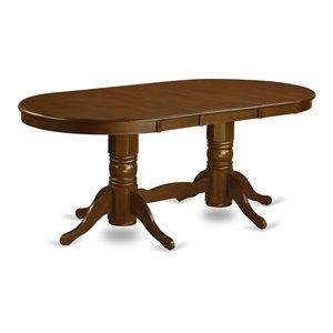 East West Furniture Vancouver Oval Traditional Wood Dining Table in Espresso | Cymax