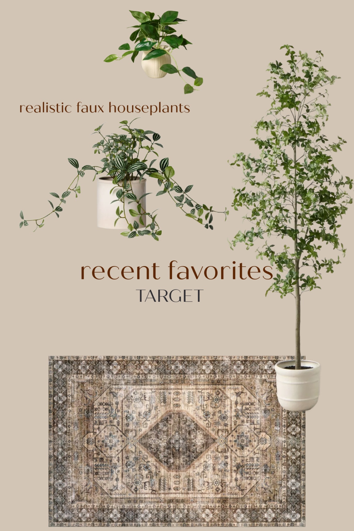My favorite Target faux plants and a new washable rug for our dining room that’s 50% off right now 🙌🏼🌿 

#LTKHome