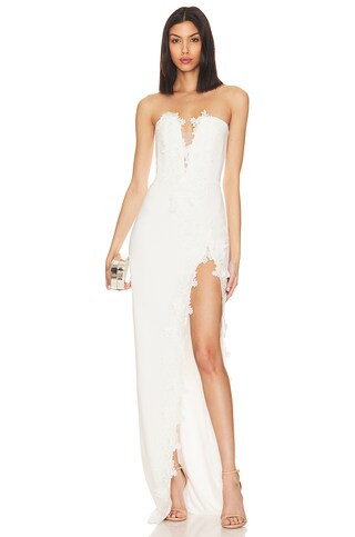 SAU LEE Florence Dress in White from Revolve.com | Revolve Clothing (Global)