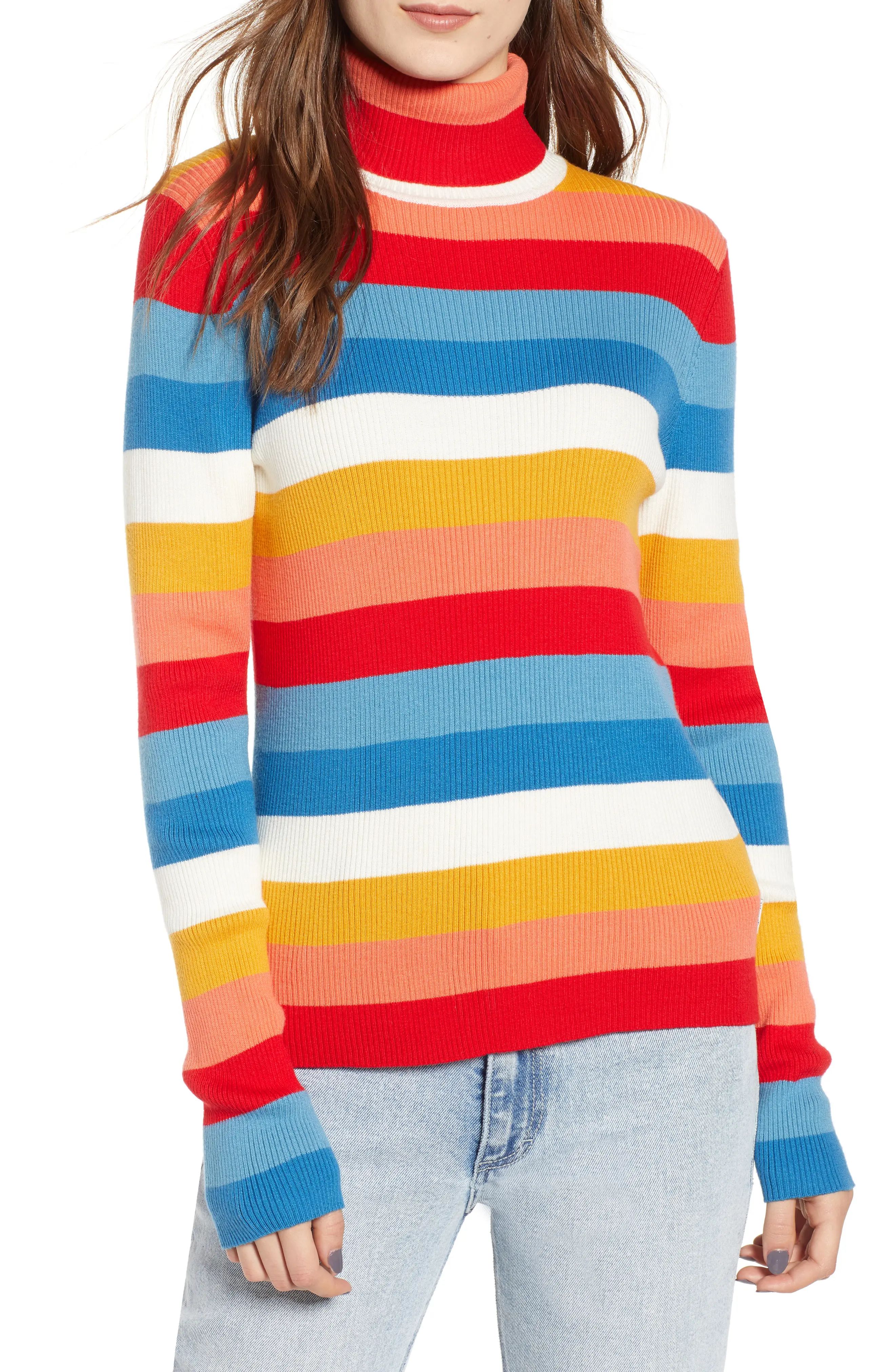 Wrangler Rainbow Stripe Rib Sweater | Nordstrom