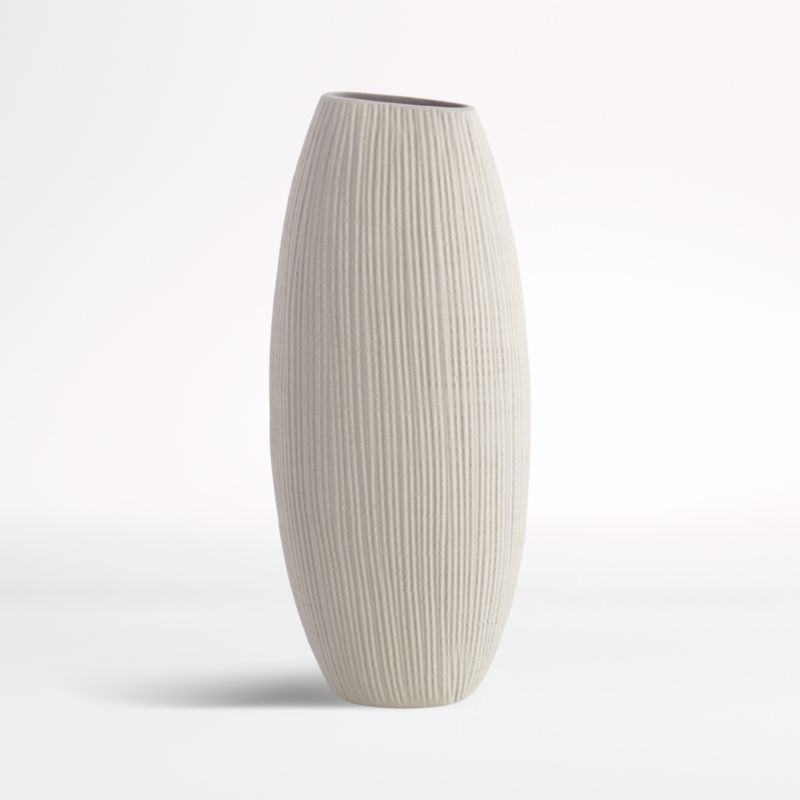 Alura Cream Tall Vase + Reviews | Crate and Barrel | Crate & Barrel