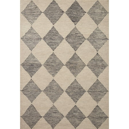 Chris Loves Julia x LoloiFrancis Beige / Charcoal 7'-9" x 9'-9" Area Rug | Walmart (US)