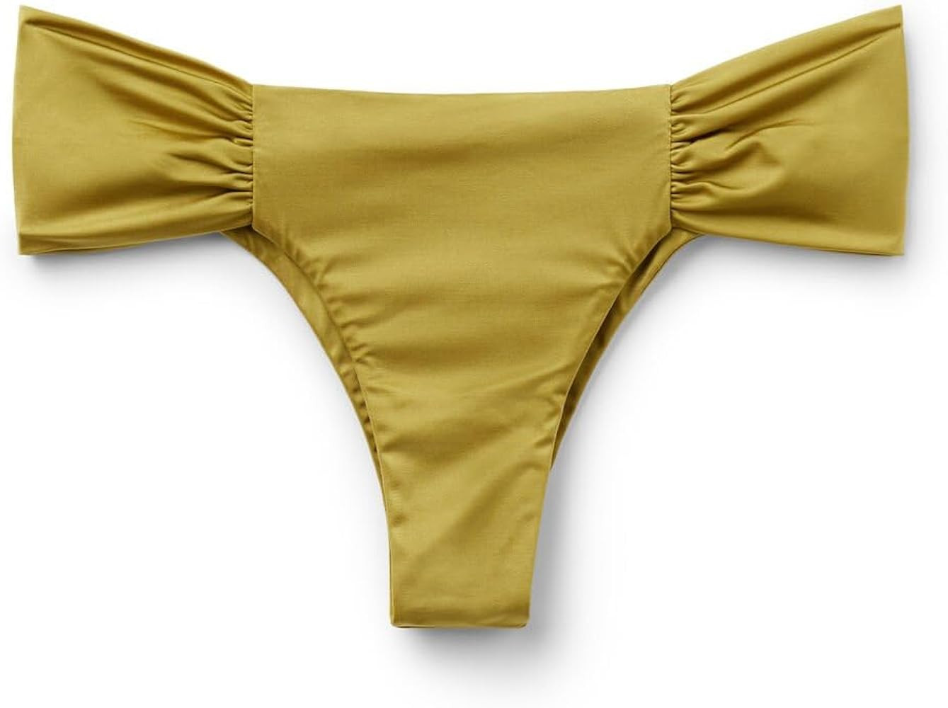 CALZEDONIA Woman's Draped Brazilian Swimsuit Bottom Shiny Satin | Amazon (US)