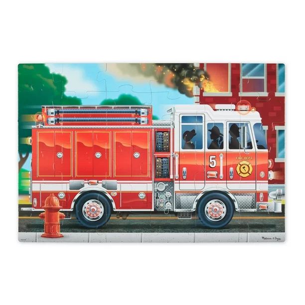 Melissa & Doug Fire Truck Floor Puzzle- 36 Pieces - Walmart.com | Walmart (US)