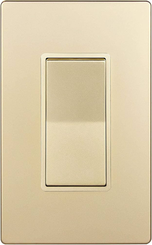 ENERLITES Elite Series Decorator Switch with Screwless Wall Plate, Paddle Light Switch, Single Po... | Amazon (US)