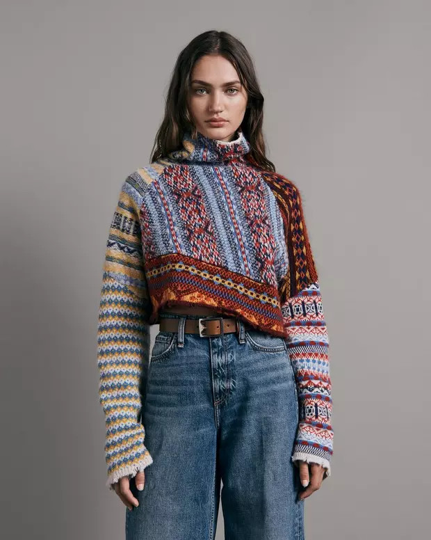 Hollis Wool Fair Isle Turtleneck | rag + bone