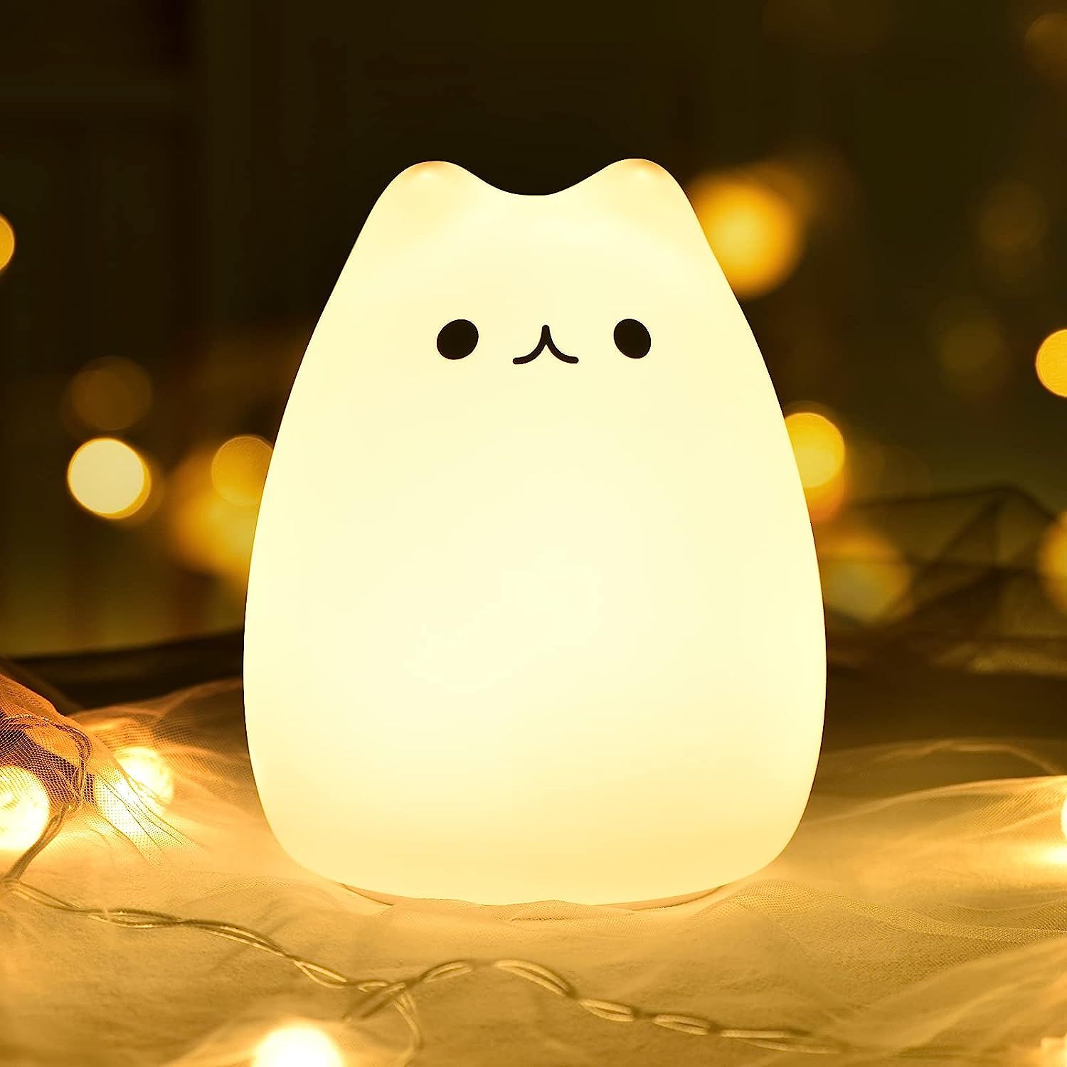 CUTE KITTY NIGHT LIGHT, GoLine Gifts for Women Teen Girls Baby,Night Lights for Kids Bedroom, Cut... | Amazon (US)