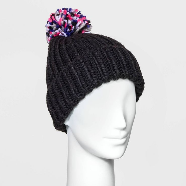Women's Solid Beanie with Pom - Wild Fable™ | Target