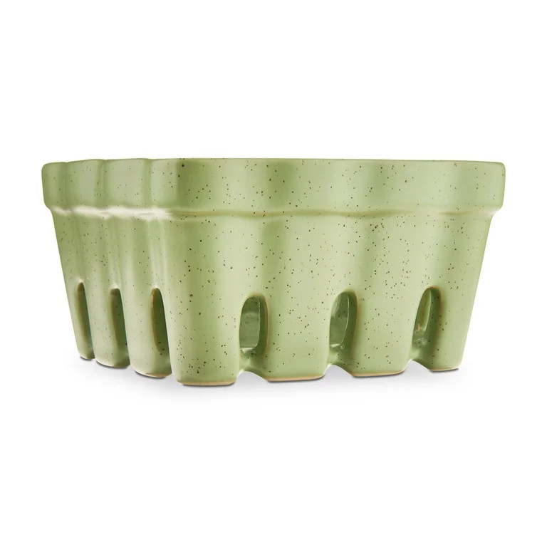 Ceramic Berry Basket, Green, 5" x 3", Easter by Way To Celebrate | Walmart (US)