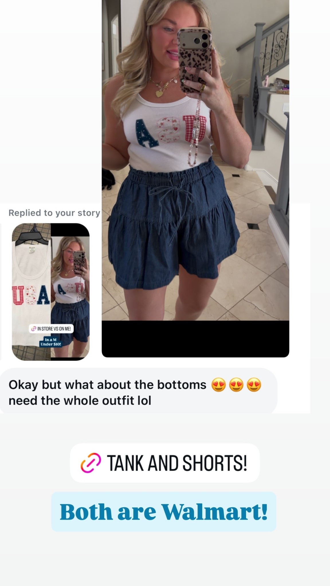 Both tank and shorts are Walmart!

#LTKSeasonal #LTKMidsize