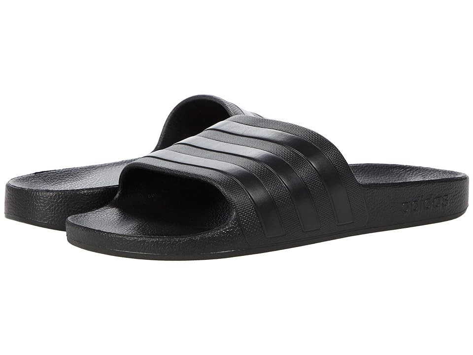 adidas Adilette Aqua Slides Athletic Shoes Black/Black/Black : Men's 10 - Women's 11 Medium, Synthetic | Zappos