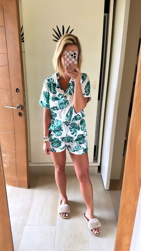 Tropical jammies are a must for vacay!!!! I sized up to medium but small would have been fine!! These would be great for bridal parties or bachelorette party trips too!!!

#LTKfindsunder50 #LTKstyletip #LTKtravel